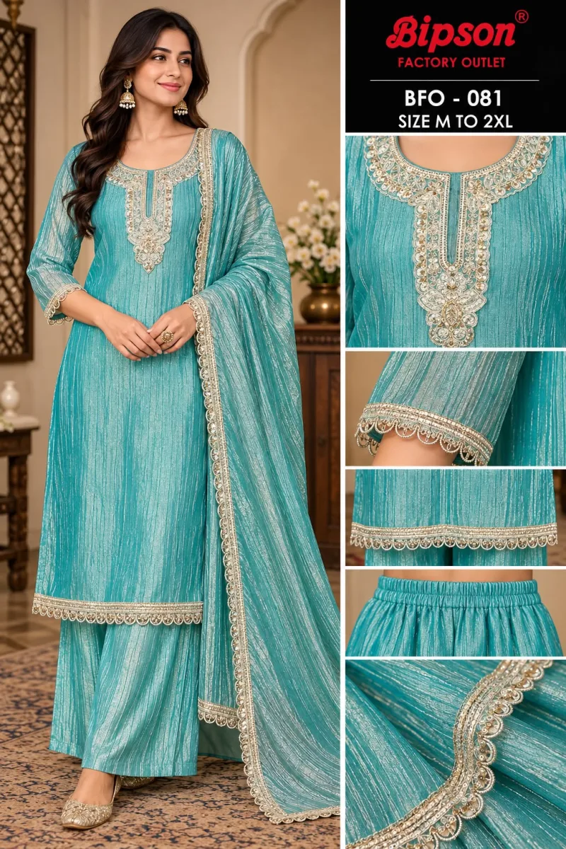 Bfo 081 By Bipson Premium Salsa Kurti With Bottom Dupatta